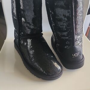 UGG Women's Glittering Black Sequin Boots